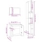 vidaXL Set Mobili da Bagno 3 pz Rovere Fumo in Legno Multistrato vidaXL Set Mobili da Bagno 3 pz Rovere Fumo in Legno Multistrato