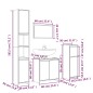 vidaXL Set Mobili da Bagno 4 pz Grigio Sonoma in Legno Multistrato
