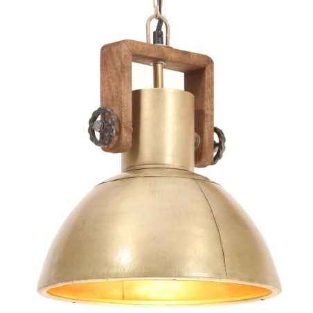 vidaXL Lampada a Sospensione Industriale 25 W Ottone Rotonda 30 cm E27