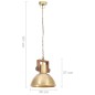 vidaXL Lampada a Sospensione Industriale 25 W Ottone Rotonda 30 cm E27 vidaXL Lampada a Sospensione Industriale 25 W Ottone Rotonda 30 cm E27