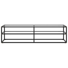 vidaXL Mobile TV Nero con Vetro Temperato 160x40x40 cm