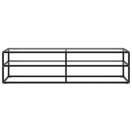 vidaXL Mobile TV Nero con Vetro Temperato 160x40x40 cm