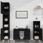 vidaXL Mobile Lavabo Nero 80x33x60 cm in Legno Multistrato