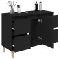 vidaXL Mobile Lavabo Nero 80x33x60 cm in Legno Multistrato
