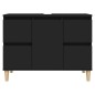 vidaXL Mobile Lavabo Nero 80x33x60 cm in Legno Multistrato