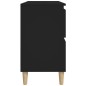 vidaXL Mobile Lavabo Nero 80x33x60 cm in Legno Multistrato