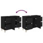 vidaXL Mobile Lavabo Nero 80x33x60 cm in Legno Multistrato