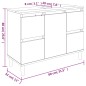vidaXL Mobile Lavabo Nero 80x33x60 cm in Legno Multistrato