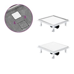 vidaXL Scarico Doccia 2-in-1 Copertura a Piastrella 28x28cm in Acciaio