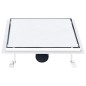 vidaXL Scarico Doccia 2-in-1 Copertura a Piastrella 28x28cm in Acciaio