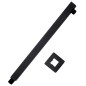 vidaXL Braccio di Supporto Doccia Quadrato Acciaio 201 Nero 40 cm vidaXL Braccio di Supporto Doccia Quadrato Acciaio 201 Nero 40 cm