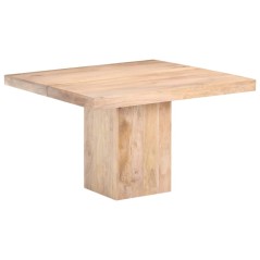 vidaXL Tavolo da Pranzo 120x120x77 cm in Legno Massello di Mango
