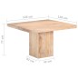 vidaXL Tavolo da Pranzo 120x120x77 cm in Legno Massello di Mango vidaXL Tavolo da Pranzo 120x120x77 cm in Legno Massello di Mango