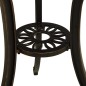 vidaXL Tavolo da Giardino Bronzo 62x62x65 cm in Alluminio Pressofuso