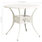 vidaXL Tavolo da Giardino Bianco 90x90x74 cm in Alluminio Pressofuso vidaXL Tavolo da Giardino Bianco 90x90x74 cm in Alluminio Pressofuso