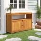 vidaXL Tavolo Consolle da Giardino 110x35x75 cm Legno Massello Acacia vidaXL Tavolo Consolle da Giardino 110x35x75 cm Legno Massello Acacia