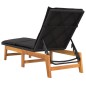 vidaXL Sdraio con Cuscini 2pz Polyrattan e Legno Massello di Acacia vidaXL Sdraio con Cuscini 2pz Polyrattan e Legno Massello di Acacia