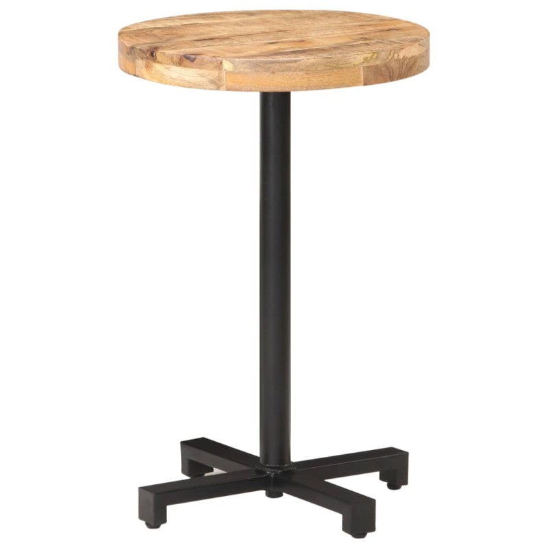 vidaXL Tavolino da Bistrot Rotondo Ø50x75 cm in Legno di Mango Grezzo vidaXL Tavolino da Bistrot Rotondo Ø50x75 cm in Legno di Mango Grezzo