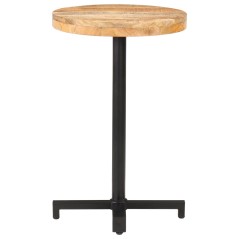 vidaXL Tavolino da Bistrot Rotondo Ø50x75 cm in Legno di Mango Grezzo
