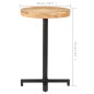 vidaXL Tavolino da Bistrot Rotondo Ø50x75 cm in Legno di Mango Grezzo vidaXL Tavolino da Bistrot Rotondo Ø50x75 cm in Legno di Mango Grezzo