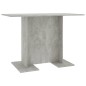 vidaXL Tavolo da Pranzo Grigio Cemento 110x60x75 cm Legno Multistrato vidaXL Tavolo da Pranzo Grigio Cemento 110x60x75 cm Legno Multistrato