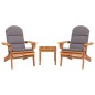 vidaXL Set Salotto da Giardino Adirondack 3pz Legno Massello di Acacia vidaXL Set Salotto da Giardino Adirondack 3pz Legno Massello di Acacia