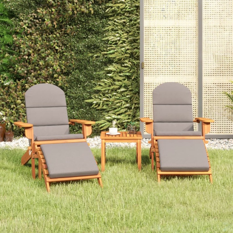 vidaXL Set Salotto da Giardino Adirondack 3pz Legno Massello di Acacia vidaXL Set Salotto da Giardino Adirondack 3pz Legno Massello di Acacia