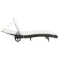 vidaXL Lettini Prendisole 2 pz con Ruote Cuscini in Polyrattan Nero vidaXL Lettini Prendisole 2 pz con Ruote Cuscini in Polyrattan Nero