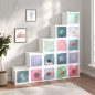 Scaffale Portaoggetti per Bambini con 15 Cubi Bianchi in PP Scaffale Portaoggetti per Bambini con 15 Cubi Bianchi in PP