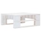 vidaXL Set Divani in Pallet con Cuscini 6 pz in Pino Impregnato Bianco vidaXL Set Divani in Pallet con Cuscini 6 pz in Pino Impregnato Bianco