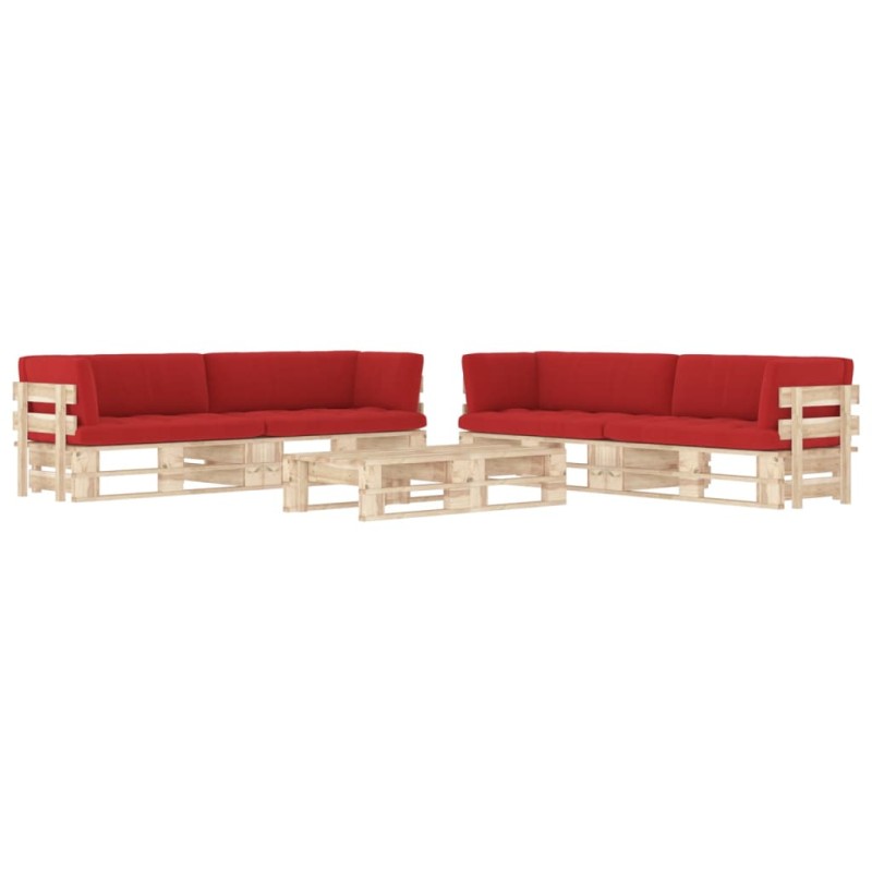 vidaXL Set Divani in Pallet con Cuscini 6 pz in Pino Impregnato