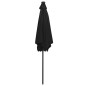 vidaXL Ombrellone con Luci a LED e Palo Alluminio 300 cm Nero vidaXL Ombrellone con Luci a LED e Palo Alluminio 300 cm Nero