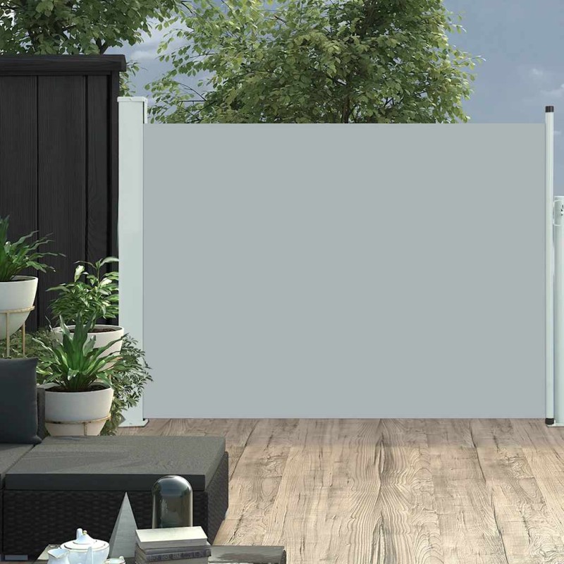vidaXL Tenda Laterale Retrattile per Patio 120x500 cm Grigia vidaXL Tenda Laterale Retrattile per Patio 120x500 cm Grigia