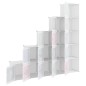 Scaffale Portaoggetti per Bambini con 15 Cubi Bianchi in PP Scaffale Portaoggetti per Bambini con 15 Cubi Bianchi in PP