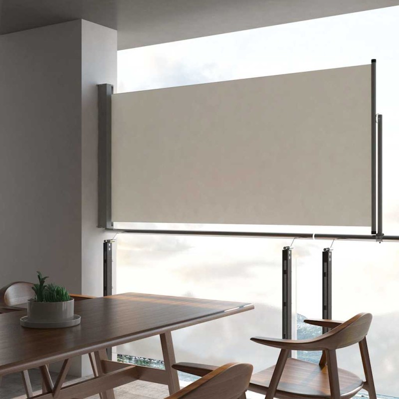 vidaXL Tenda da Sole Laterale Retrattile 120 x 300 cm Crema vidaXL Tenda da Sole Laterale Retrattile 120 x 300 cm Crema