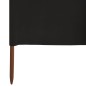 vidaXL Paravento a 9 Pannelli in Tessuto 1200x80 cm Nero