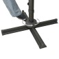 vidaXL Ombrellone a Sbalzo con Doppia Copertura 400x300 cm Nero
