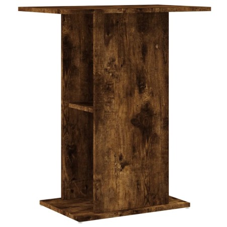 vidaXL Supporto Acquario 60,5x36x72,5 cm Legno Multistrato Rovere Fumo
