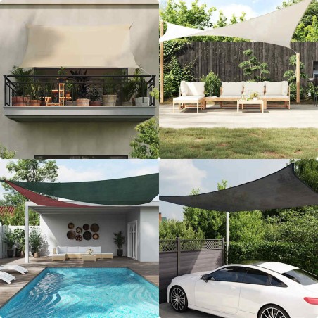 vidaXL Vela Parasole 160 g/m² Rossa 2,5x4 m in HDPE