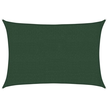 vidaXL Vela Parasole 160 g/m² Verde Scuro 2,5x3,5 m in HDPE