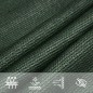 vidaXL Vela Parasole 160 g/m² Verde Scuro 2x3 m in HDPE