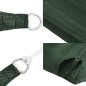 vidaXL Vela Parasole 160 g/m² Verde Scuro 2x3 m in HDPE
