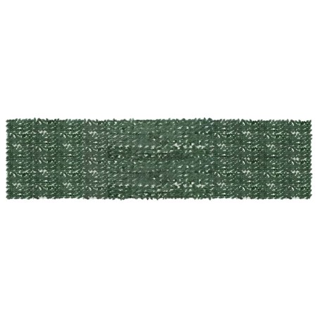 vidaXL Paravento da Balcone con Foglie Verde Scuro 600x150 cm