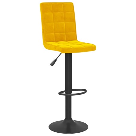 vidaXL Sgabello da Bar Giallo Senape in Velluto