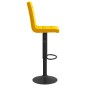 vidaXL Sgabello da Bar Giallo Senape in Velluto vidaXL Sgabello da Bar Giallo Senape in Velluto