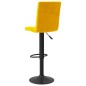 vidaXL Sgabello da Bar Giallo Senape in Velluto vidaXL Sgabello da Bar Giallo Senape in Velluto