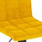 vidaXL Sgabello da Bar Giallo Senape in Velluto vidaXL Sgabello da Bar Giallo Senape in Velluto