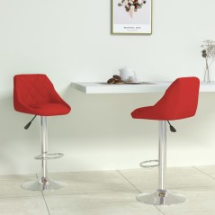 vidaXL Sgabelli da Bar 2 pz Rosso Vino in Similpelle 