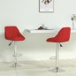 vidaXL Sgabelli da Bar 2 pz Rosso Vino in Similpelle 