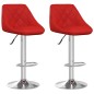 vidaXL Sgabelli da Bar 2 pz Rosso Vino in Similpelle 